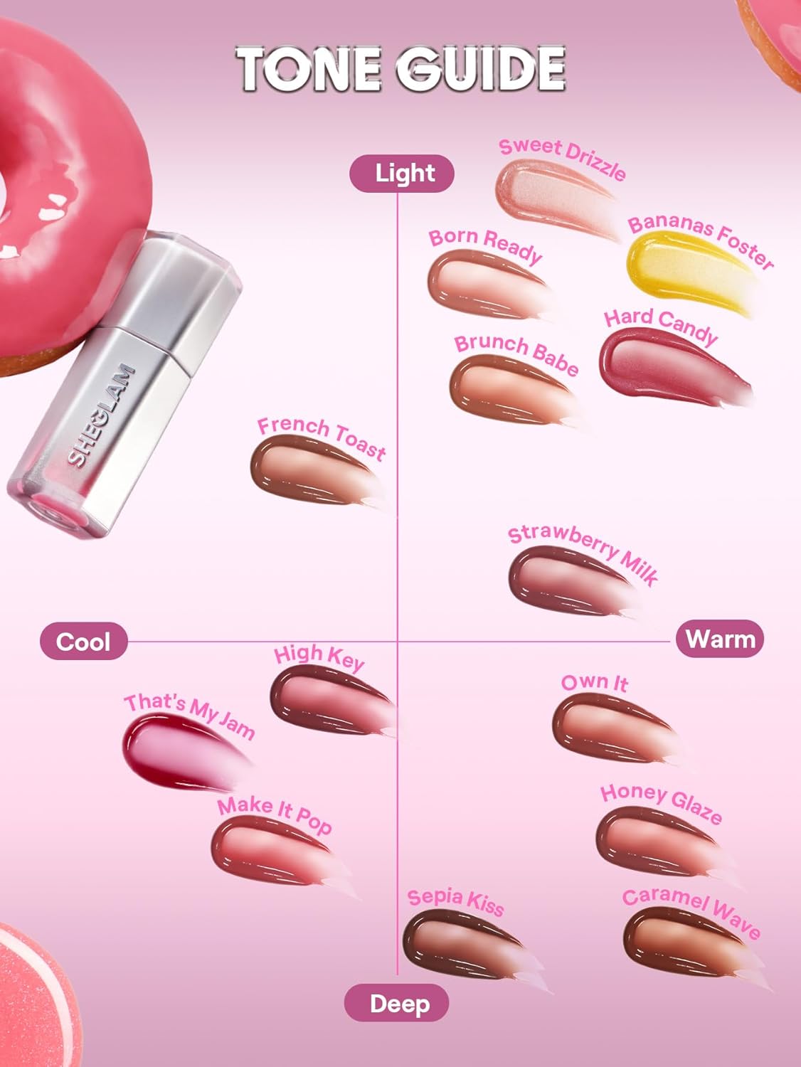 SHEGLAM Glass Lock Air Lip Gloss, High Shine Finish, Hydrating & Moisturizing, Lightweight Non-Sticky Formula for Smooth, Plump Lips (Honey Glaze) - View 2 of 7