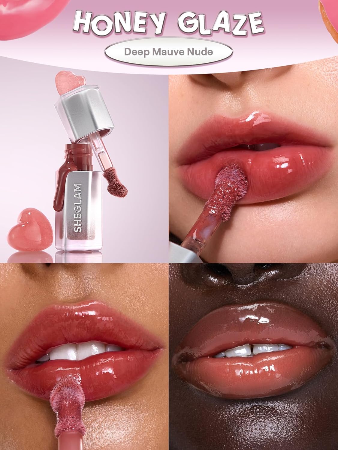 SHEGLAM Glass Lock Air Lip Gloss, High Shine Finish, Hydrating & Moisturizing, Lightweight Non-Sticky Formula for Smooth, Plump Lips (Honey Glaze) - View 6 of 7
