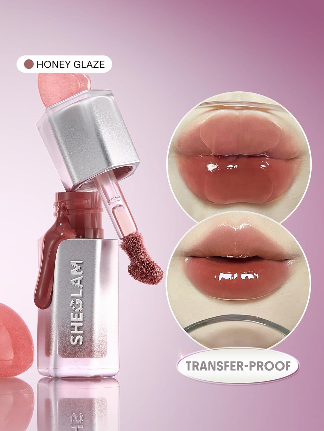 SHEGLAM Glass Lock Air Lip Gloss, High Shine Finish, Hydrating & Moisturizing, Lightweight Non-Sticky Formula for Smooth, Plump Lips (Honey Glaze) - View 7 of 7
