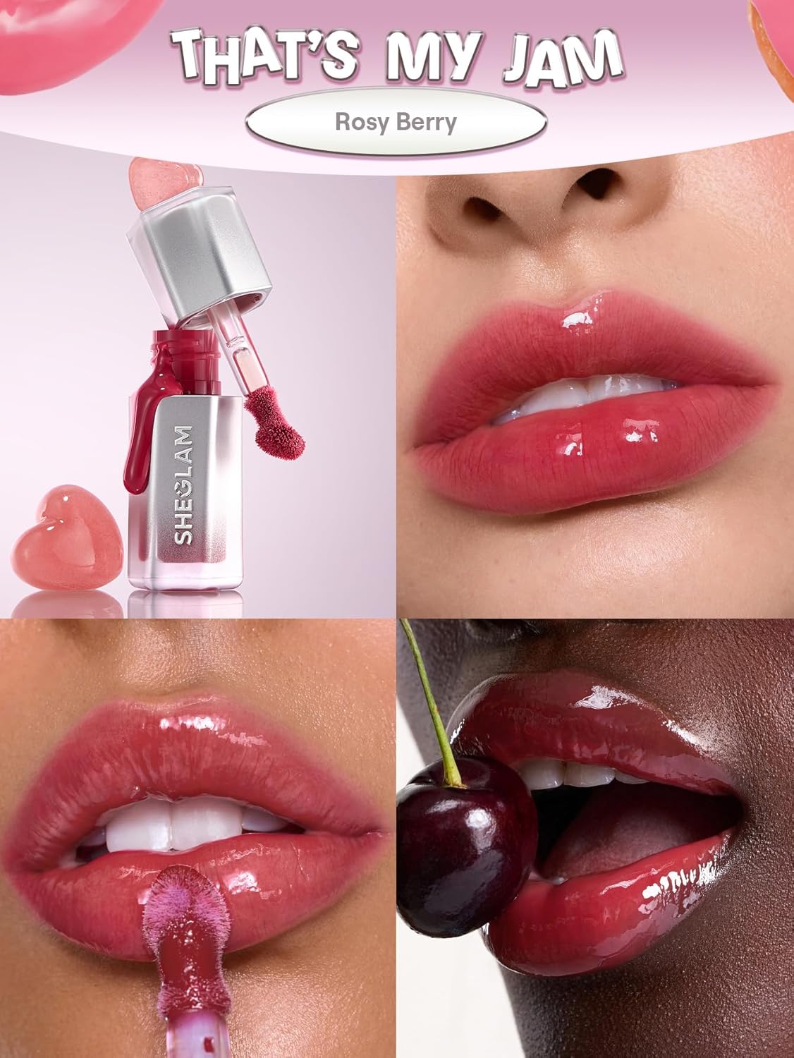SHEGLAM Glass Lock Air Lip Gloss, High Shine Finish, Hydrating & Moisturizing, Lightweight Non-Sticky Formula for Smooth, Plump Lips (That's My Jam) - View 7 of 8