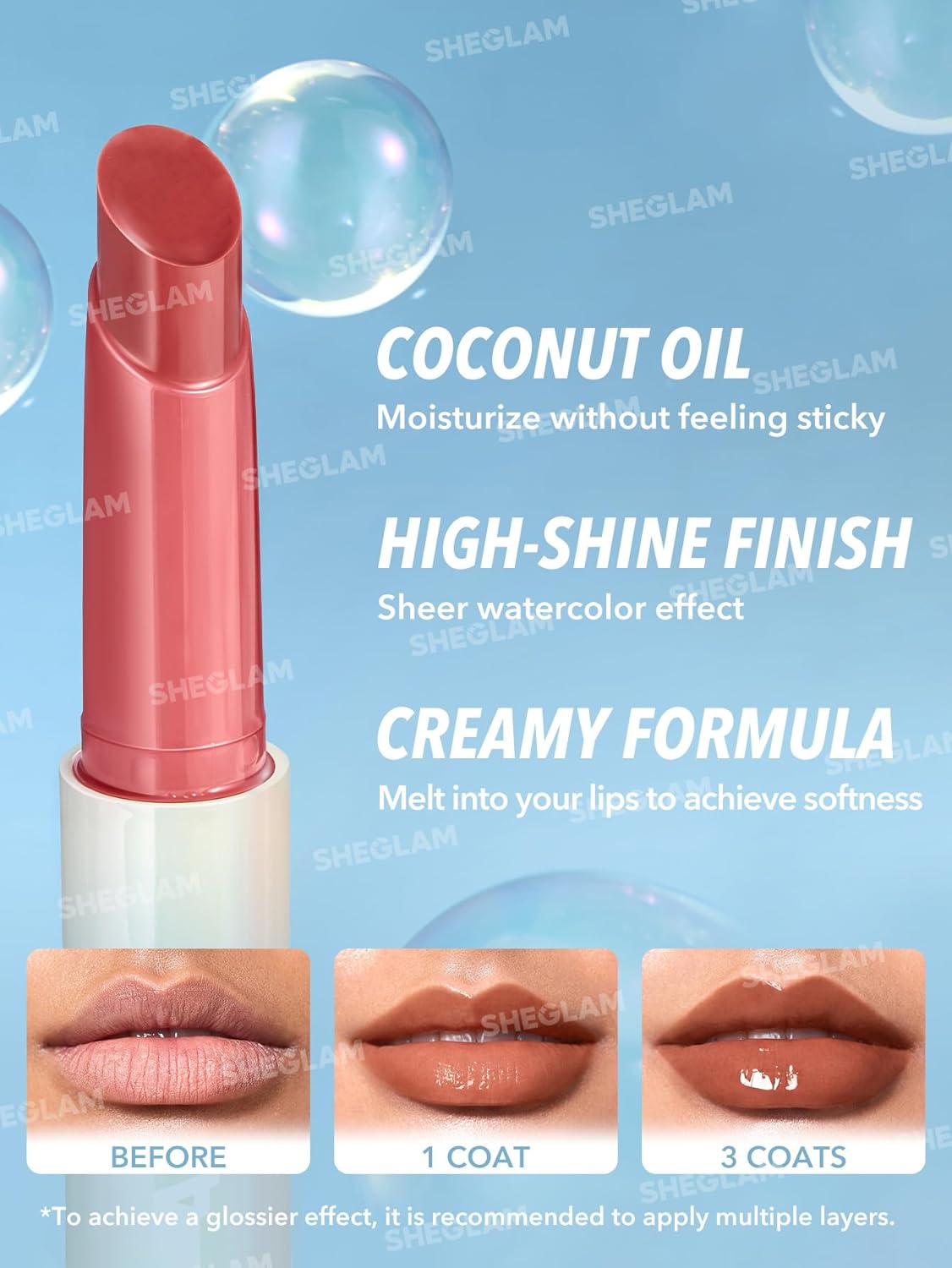 SHEGLAM PoutPerfect Moisturizing Solid Lip Gloss Non Sticky Lipstick with Coconut Oil - Sepia Kiss - View 5 of 7
