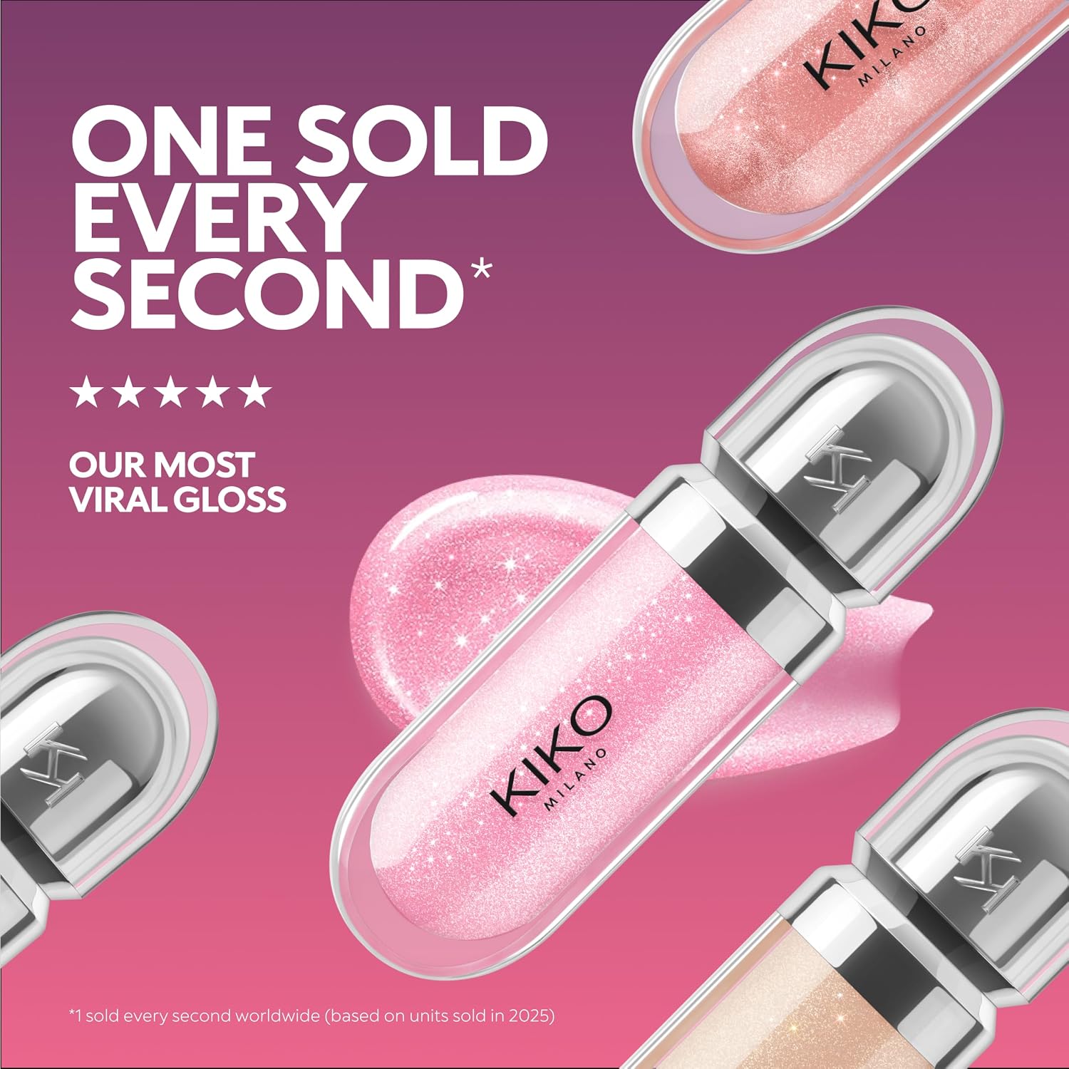KIKO Milano 3D Hydra Lip-gloss 07 Pink Magnolia, 6.5 ml - View 5 of 9