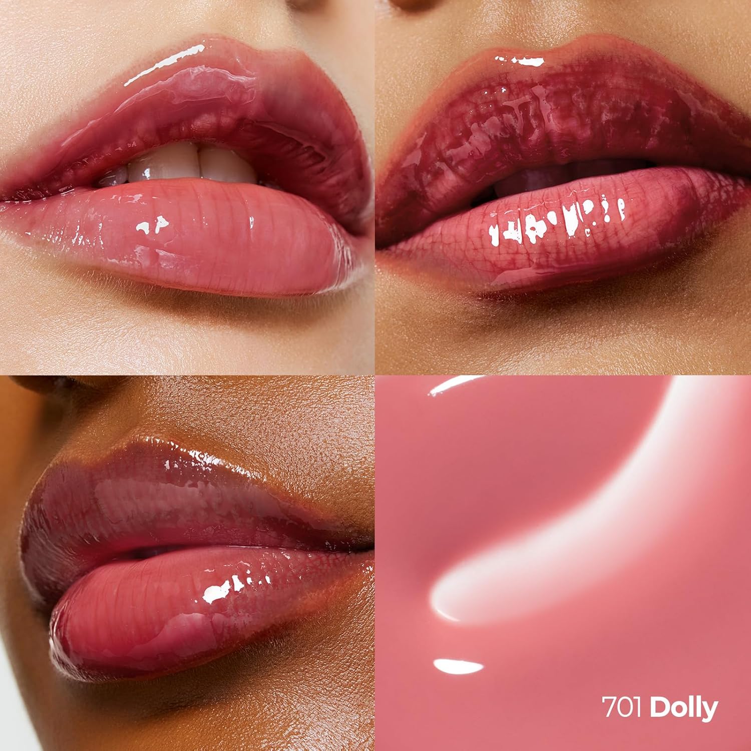 Laka Fruity Lip Glotioner, 10ml/0.33 fl.oz, Lip Gloss with High Shine Vivid Colors, Jelly tip for Hygienic & Easy Application, Plumping Conditioner, Vegan, K-Beauty​ (#701 Dolly) - View 7 of 7