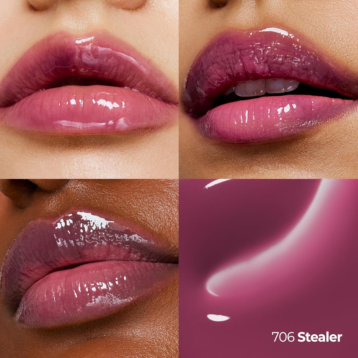 Laka Fruity Lip Glotioner, 10ml/0.33 fl.oz, Lip Gloss with High Shine Vivid Colors, Jelly tip for Hygienic & Easy Application, Plumping Conditioner, Vegan, K-Beauty​ (#706 Stealer) - View 6 of 6