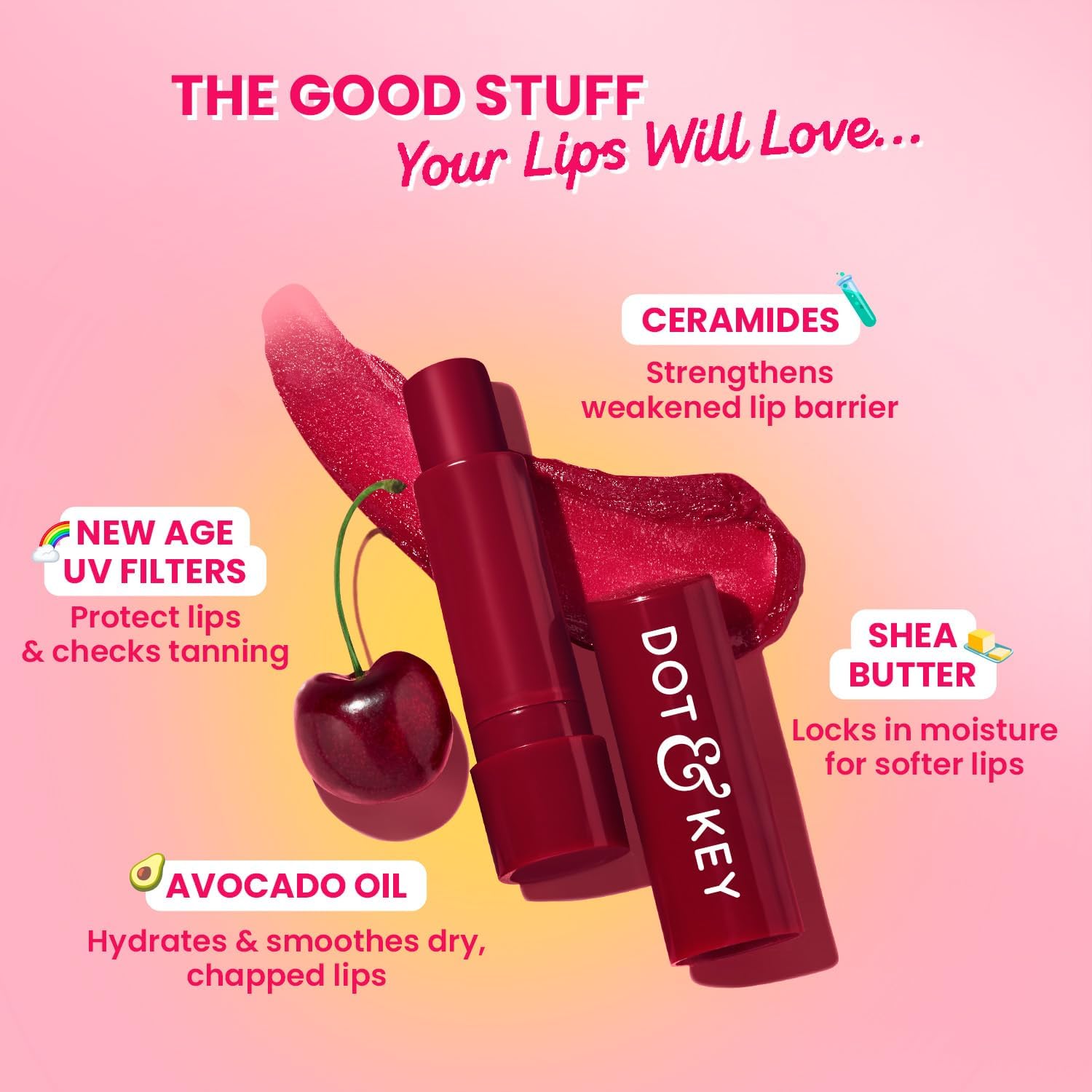 Dot & Key BR LIP BALM SPF50 CHERRY CRIMSON 4.5G(249) - View 5 of 7
