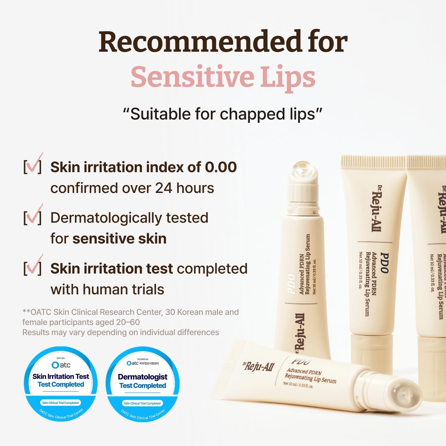 Dr.Reju-All Advanced PDRN Rejuvenating Lip Serum - Hydrating Lip Balm with Lipozip PDRN for Glowy, Dewy Lips - Gentle Exfoliating & Smoothing Lip Moisturizer - Hibiscus & Lactic Acid - 10ml - View 2 of 6