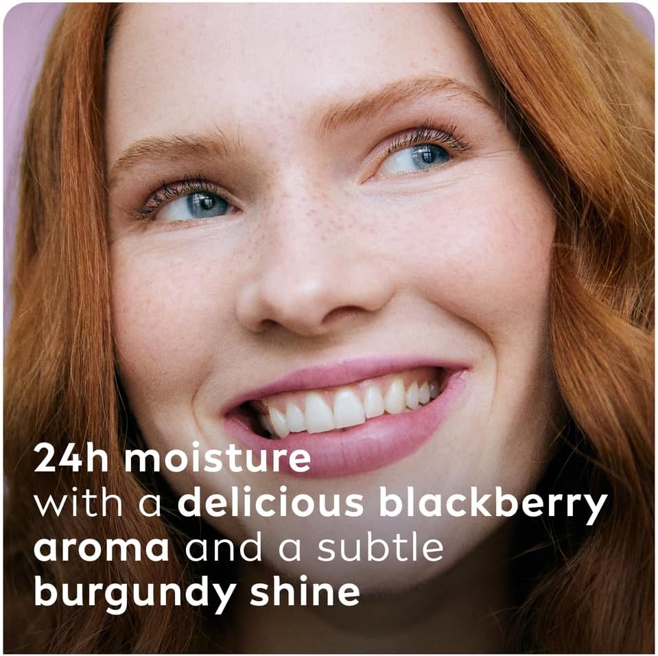 Labello Blackberry Shine Lip Balm, 24H Melt-In Moisture, with Shea Butter and Natural Oils Enriched with Vitamins, with Natural Ingredients, Mineral Oil Free, Vegan, 4.8g - View 6 of 6