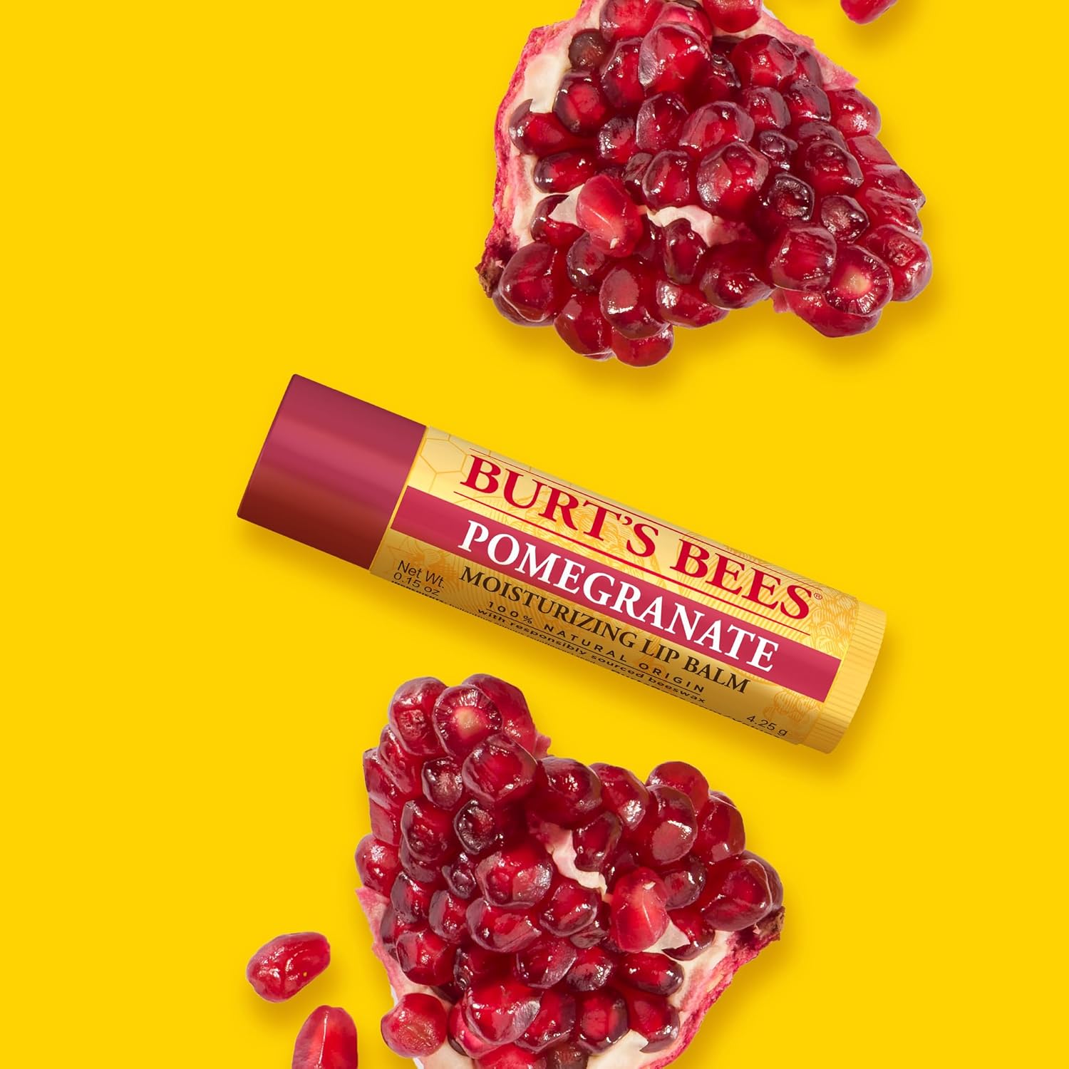 Burt's Bees 100% Natural Tinted Lip Balm Pomegranate with Beeswax and Fruit Extracts - 1 Pen - View 2 of 4
