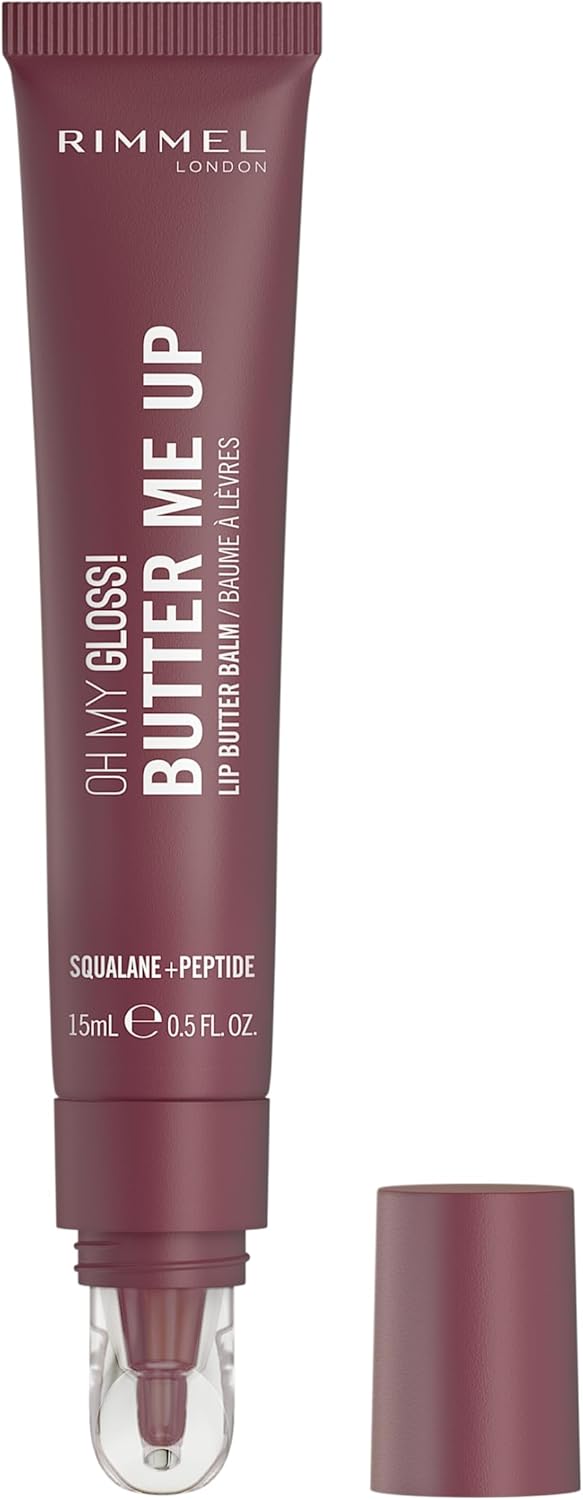 Rimmel London Oh My Gloss Butter Me Up Lip Butter Balm 004 Mellow Mocha, Hydrating Lip Balm, Tinted Lip Balm, Lip Care, Hydration, Nourishing, Squalene, 15ml (0.53oz) - View 8 of 8