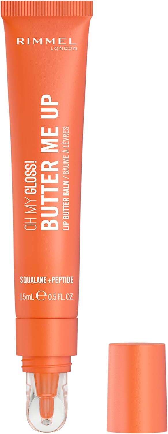Rimmel London Oh My Gloss Butter Me Up Lip Butter Balm 006 Coral Breeze, Hydrating Lip Balm, Tinted Lip Balm, Lip Care, Hydration, Nourishing, Squalene, 15ml (0.53oz) - View 8 of 8