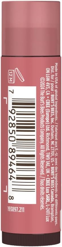 Burt's Bees Tinted Lip Balm Red Dahlia, Moisturising Lip Tint With Shea Butter, 100% Natural Origin, 4.25g - View 6 of 6