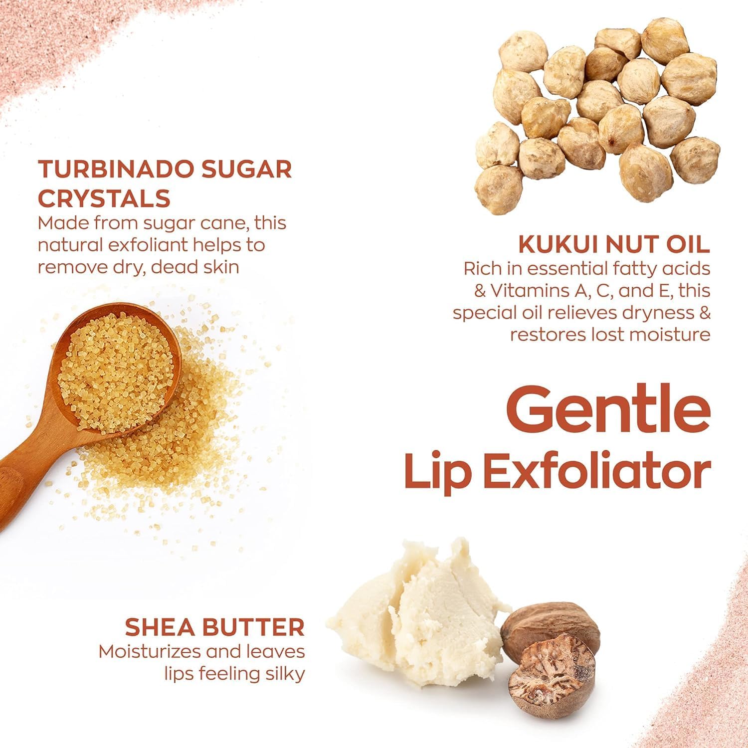 Hanalei Vegan Sugar Lip Scrub Exfoliator - Hawaiian Cane Sugar, Kukui Oil & Shea Butter for Smooth, Hydrated Lips - Natural, Cruelty-Free Lip Care, Removes Dry Skin, Moisturizes & Softens (22g) - View 3 of 7