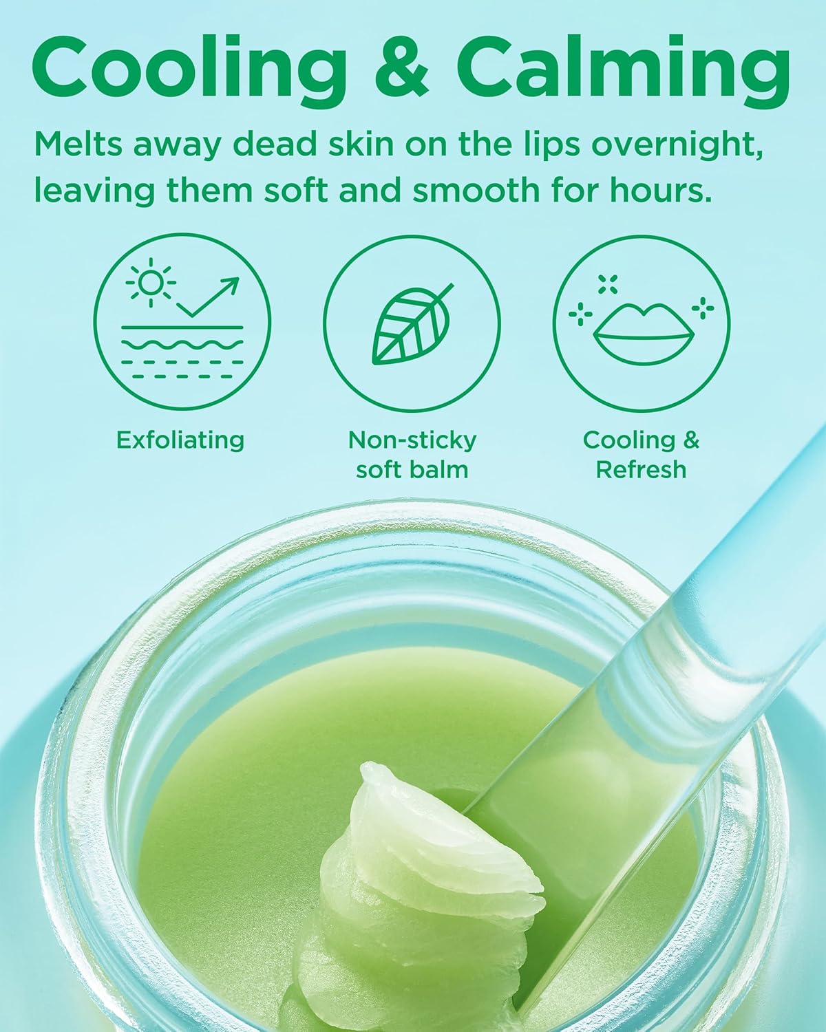 TOCOBO Mint Cooling Lip Mask – Cooling Relief Lip Sleeping Mask for Dry, Irritated Lips – Apple Mint + Tea Tree-Derived 4-Terpineol & Olive Oil – Soft Melting Texture, Fresh Herb Scent, 0.68 oz. - View 3 of 5