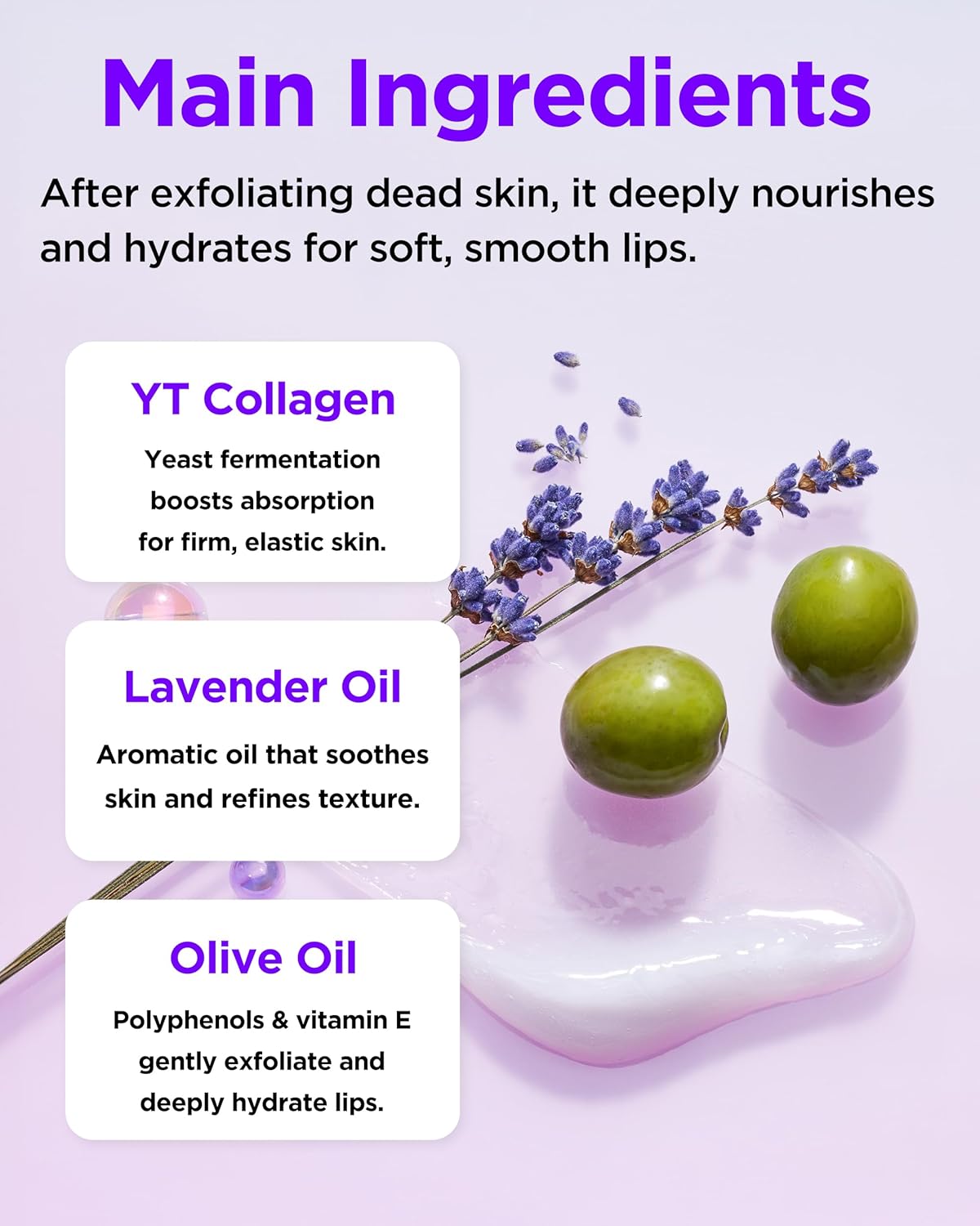TOCOBO Collagen Boosting Lip Mask – Korean Overnight Lip Plumper Treatment with Fermented Collagen, Olive Oil & Lavender – Hydrating, Plumping, Exfoliating Balm for Smooth, Elastic Lips, 0.5 oz. - View 2 of 5