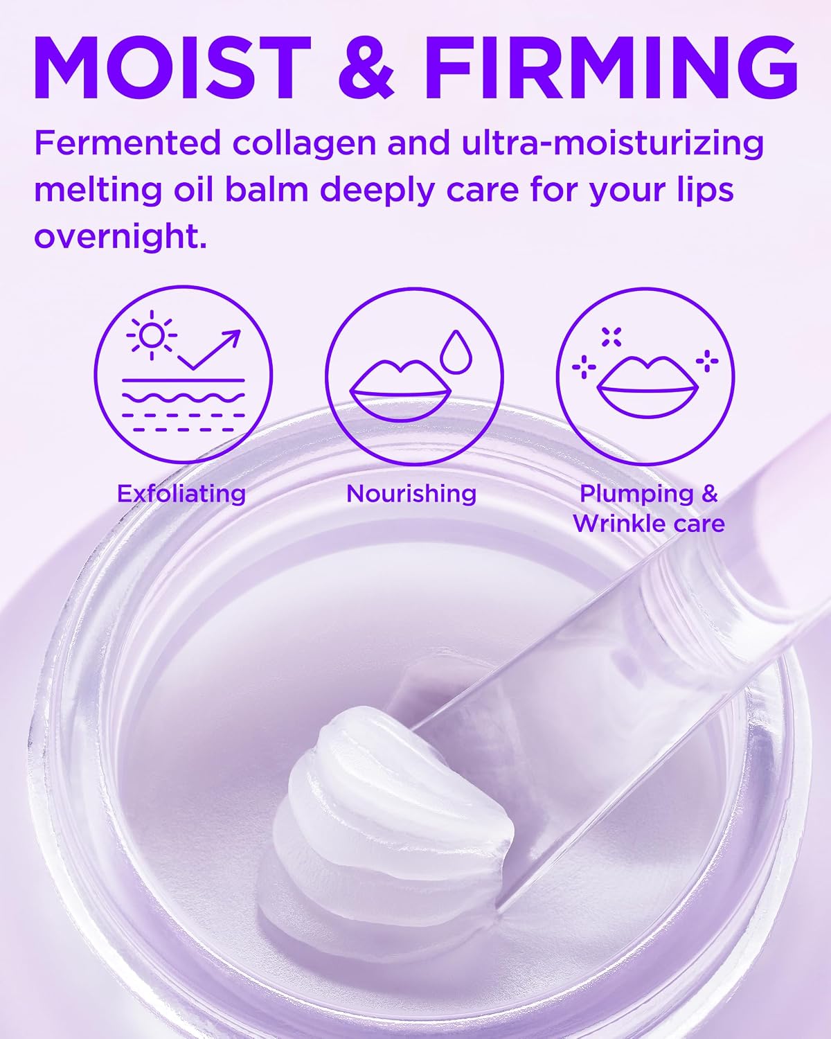 TOCOBO Collagen Boosting Lip Mask – Korean Overnight Lip Plumper Treatment with Fermented Collagen, Olive Oil & Lavender – Hydrating, Plumping, Exfoliating Balm for Smooth, Elastic Lips, 0.5 oz. - View 3 of 5