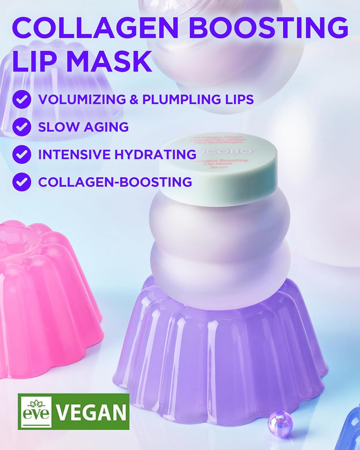 TOCOBO Collagen Boosting Lip Mask – Korean Overnight Lip Plumper Treatment with Fermented Collagen, Olive Oil & Lavender – Hydrating, Plumping, Exfoliating Balm for Smooth, Elastic Lips, 0.5 oz. - View 5 of 5