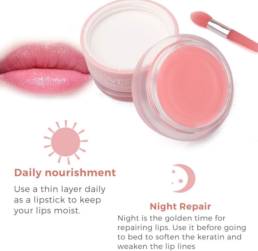 DOUBLE-EFFECT Lip Sleep Mask with Collagen Peptide,Moisturizing Strawberry Sleeping Lip Mask Overnight Hydrating Lip Balm Mask Exfoliating Lip Scrub Lip Care Treatment For Chapped and ed Lips - View 2 of 5