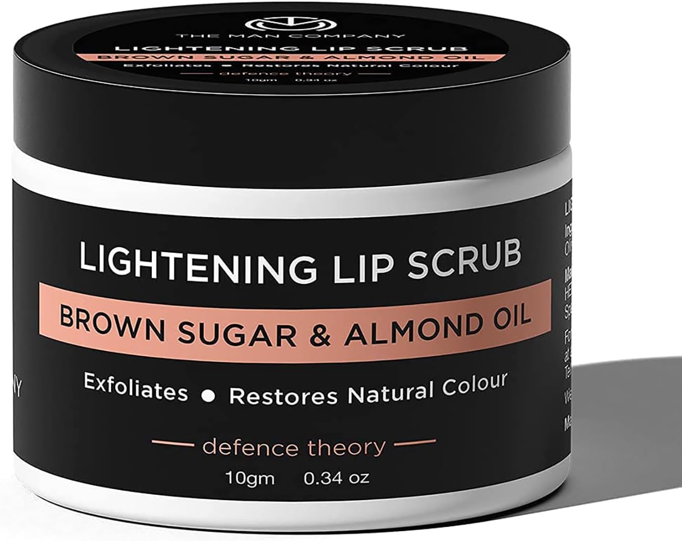 The Man Company Lightening Lip Scrub with Brown Sugar & Almond Oil | For Dry / Chapped Lip | Nourishes | Moisturizes | Brightening - 10gm - View 5 of 5