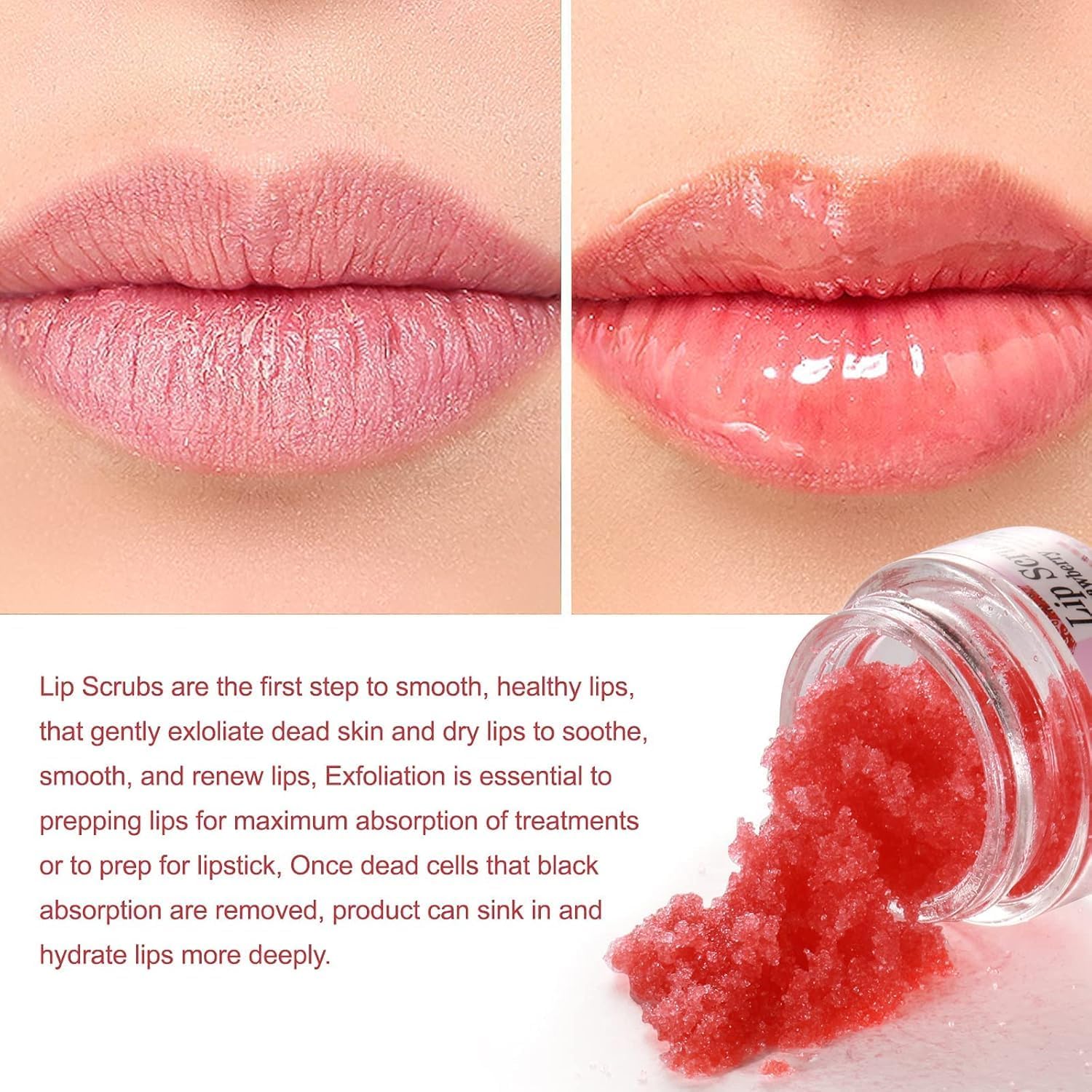Lip Scrub, Exfoliator & Moisturizer, Lip Repair for Lush Soft Lips, Chapped Dry and Flaky Lips Treatment - View 4 of 6