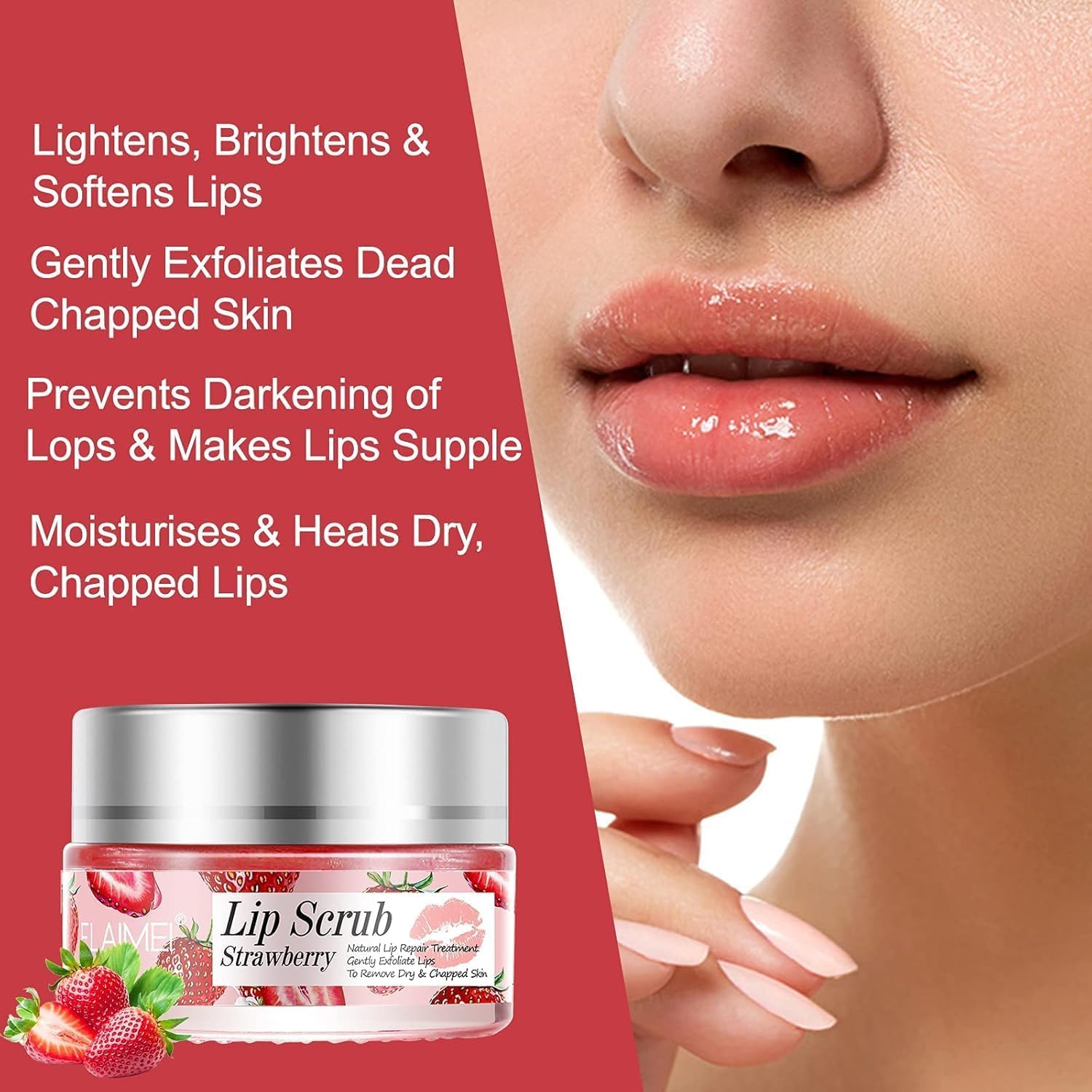 Lip Scrub, Exfoliator & Moisturizer, Lip Repair for Lush Soft Lips, Chapped Dry and Flaky Lips Treatment - View 5 of 6
