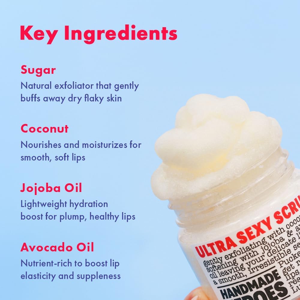 Handmade Heroes All Natural Vegan Coconut Lip Scrub Gentle Exfoliation 1.23oz - View 2 of 5