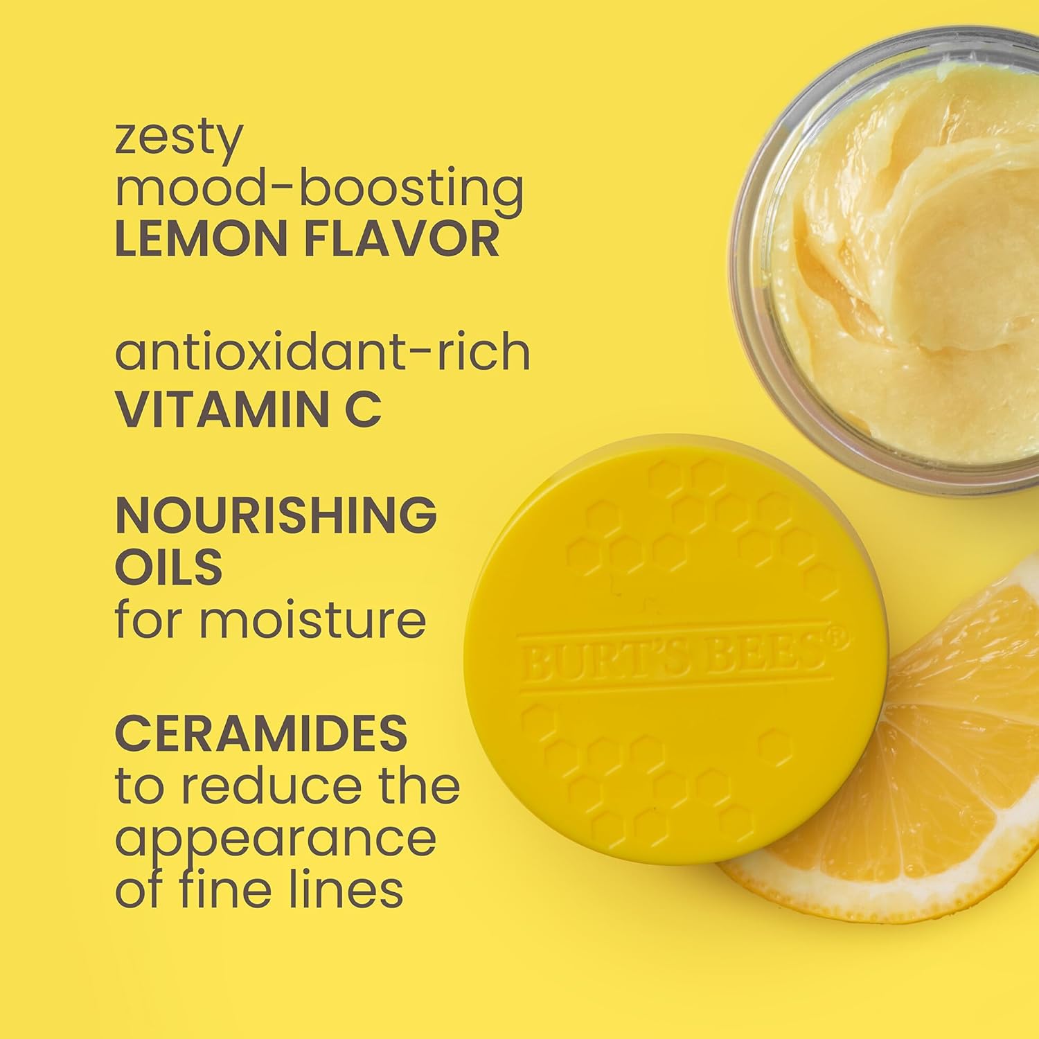 Burt's Bees Lemon Sorbet Lip Treatment with Vitamin C, 100% Natural Origin, 7.08 g - View 4 of 5