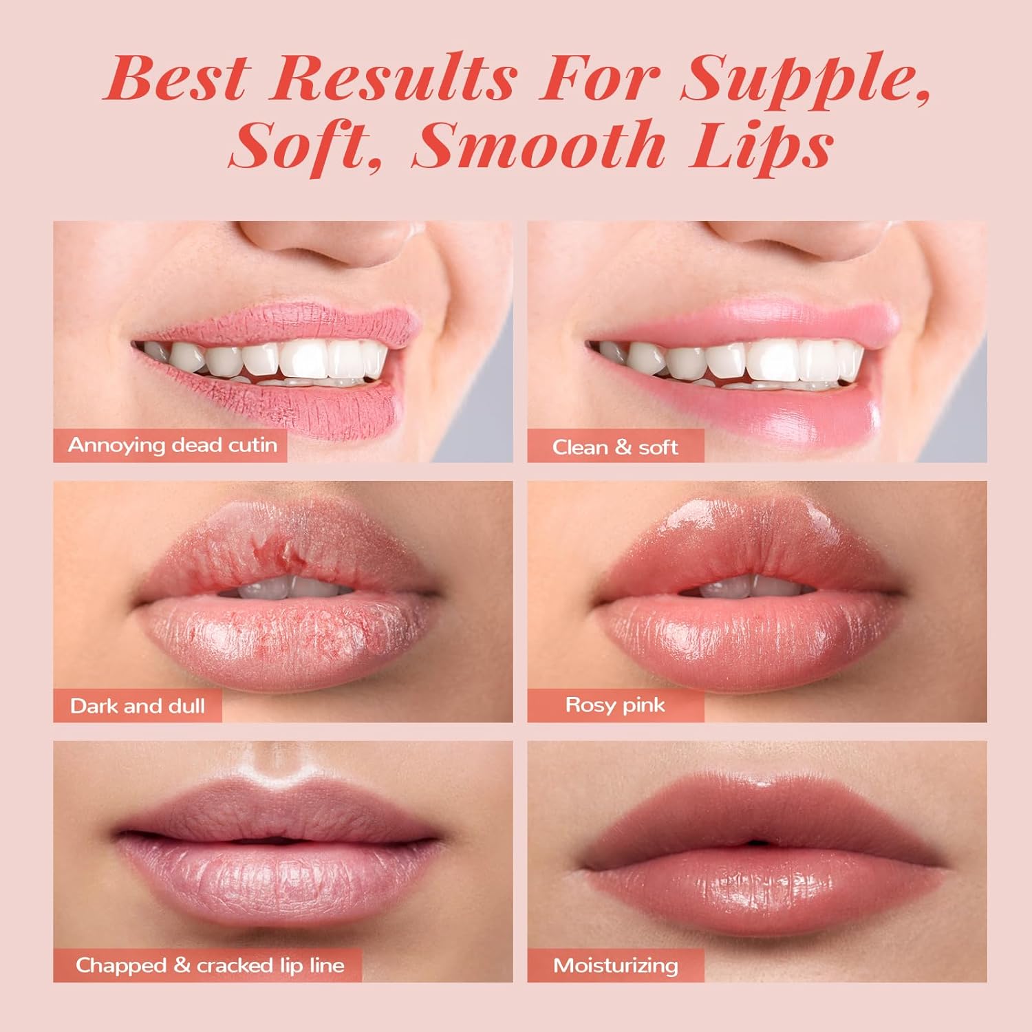 Lip Scrub and Lip Sleeping Mask Set – Ceramide Lip Repair with Sugar Exfoliator & Watermelon Overnight Lip Mask for Dry Cracked Lips, Sensitive Lip Care Gift Set - View 2 of 7