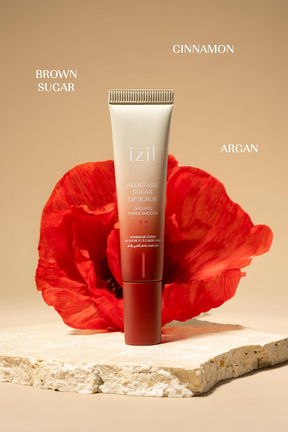 izil Beauty Aker Fassi Sugar Lip Scrub – Natural Lip Exfoliator, Smoothes & Evens Tone, 99.5% Clean, Microplastics-Free, UAE Made | 18g - View 3 of 3