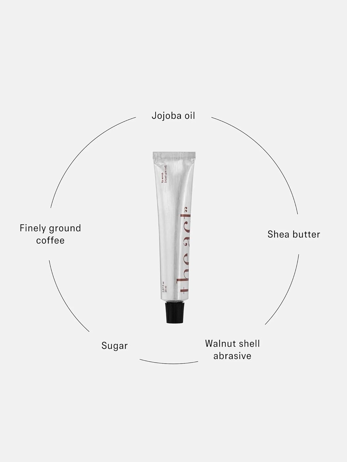 The Act Lip Scrub | Sugar Honey Exfoliator with Coffee & Walnut | Moisturizing Lip Care for Smooth, Soft Lips | Natural Lip Exfoliant with Shea Butter & Vitamin E | 20ml | Skincare for Lips - View 3 of 5