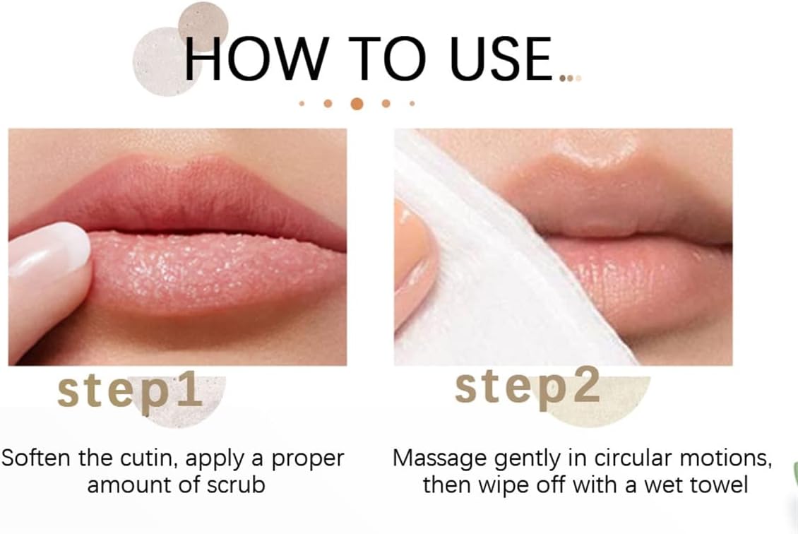Lip Scrub for Dark Lips to Lighten, Lip Scrub For Dry Lips 20g, Lighten Dark Lips For Smoking Men Women, Natural Balm Moisturizer Exfoliator Sleeping 0.7 Fl Oz - View 2 of 5