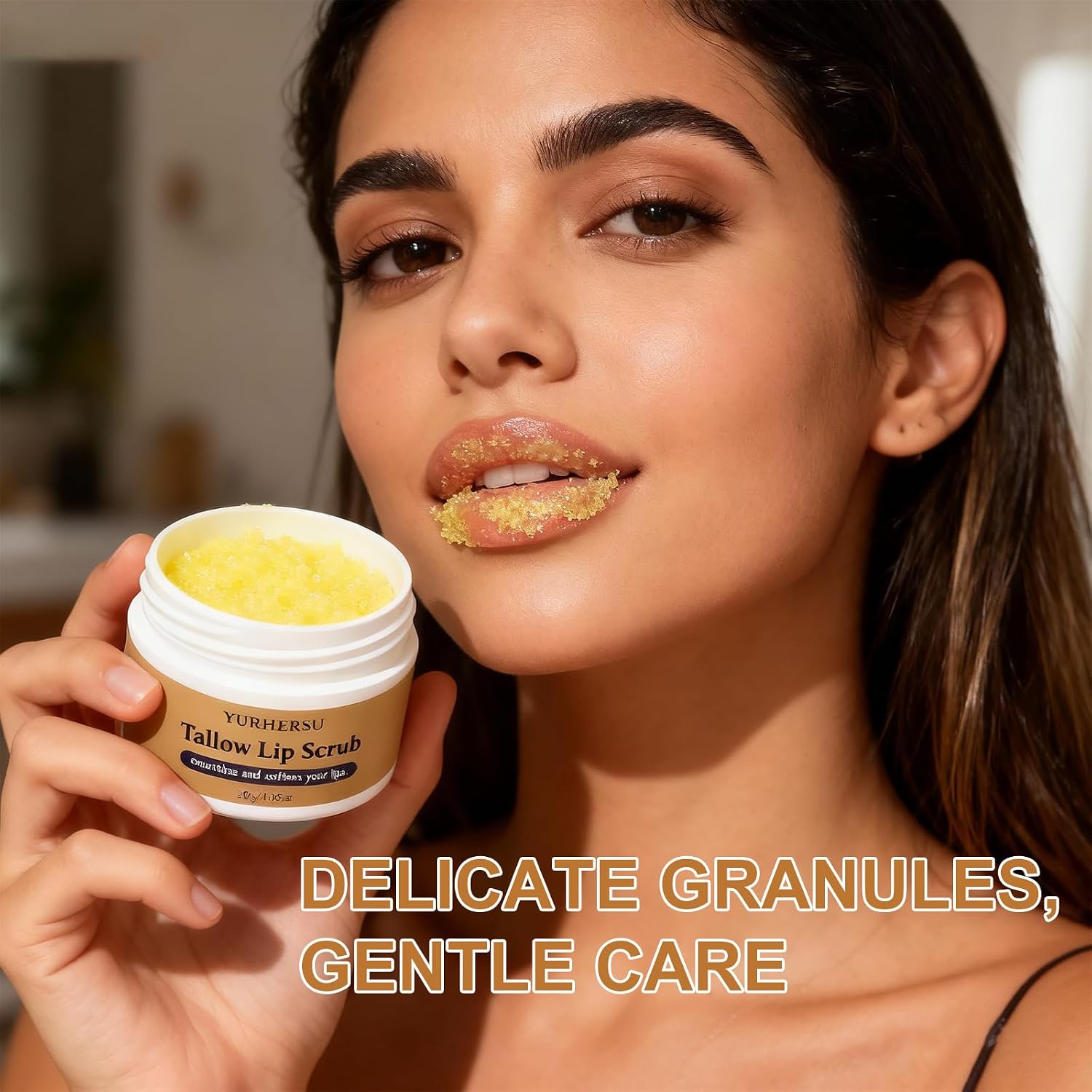 Tallow Lip Scrub, Deep Exfoliation & Nourishing for Smooth Lips, 30g - View 3 of 6