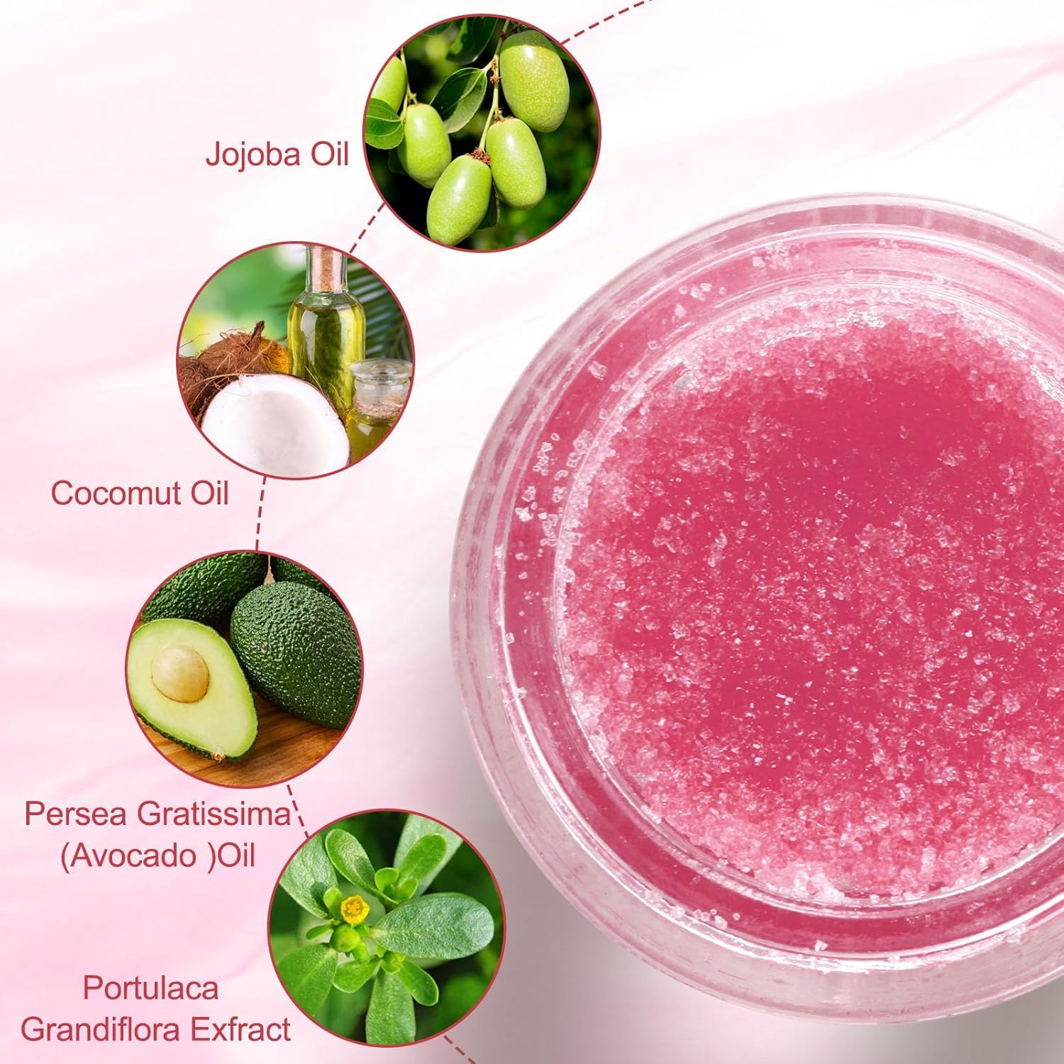 Lip Exfoliator Scrub and Moisturizer, Sugar Lip Scrub for Dry, Cracked Lips, Gently Exfoliates and Nourishes, Overnight Lip Repair Treatment for Smooth, Soft Lips (Peach Scent) - View 4 of 5
