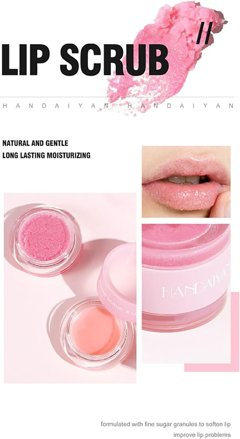 Sugar Scrub and Lip Repair-2 in 1 Lips Therapy Balm Care and Treatment Moisturizer for Dry Exfoliator Dark Brighten, Bees、vita、b and C Nature Overnight Renewal Advanced Healing Cracked Ointment - View 4 of 6