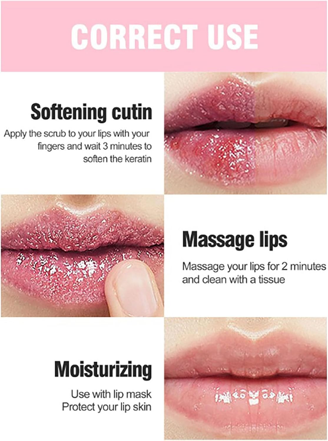 Sugar Scrub and Lip Repair-2 in 1 Lips Therapy Balm Care and Treatment Moisturizer for Dry Exfoliator Dark Brighten, Bees、vita、b and C Nature Overnight Renewal Advanced Healing Cracked Ointment - View 5 of 6