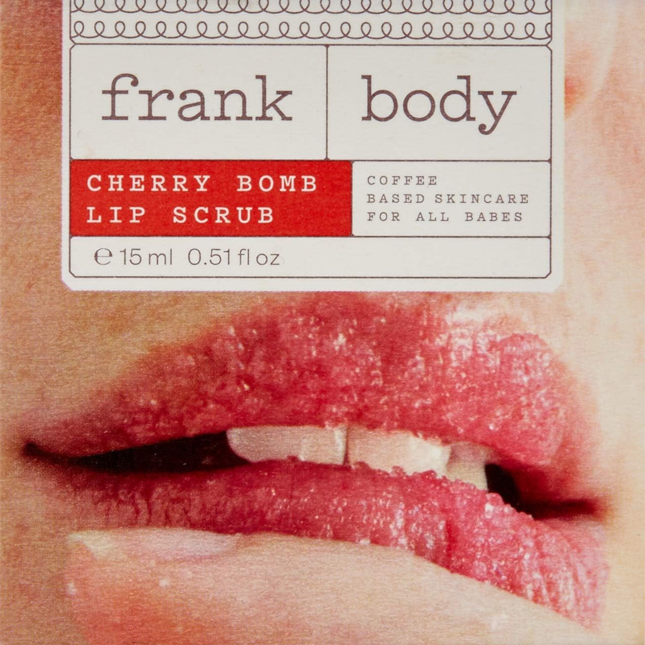 (Cherry Bomb) - Frank Body Cherry Bomb Lip Scrub - Moisturising Lip Exfoliator - Made With Coffee Seed Oil, Sugar, & Beeswax - Cherry Scented - Smoothes Dry Flakey Lips - Natural, Nut-Free & Cruelt... - View 7 of 7