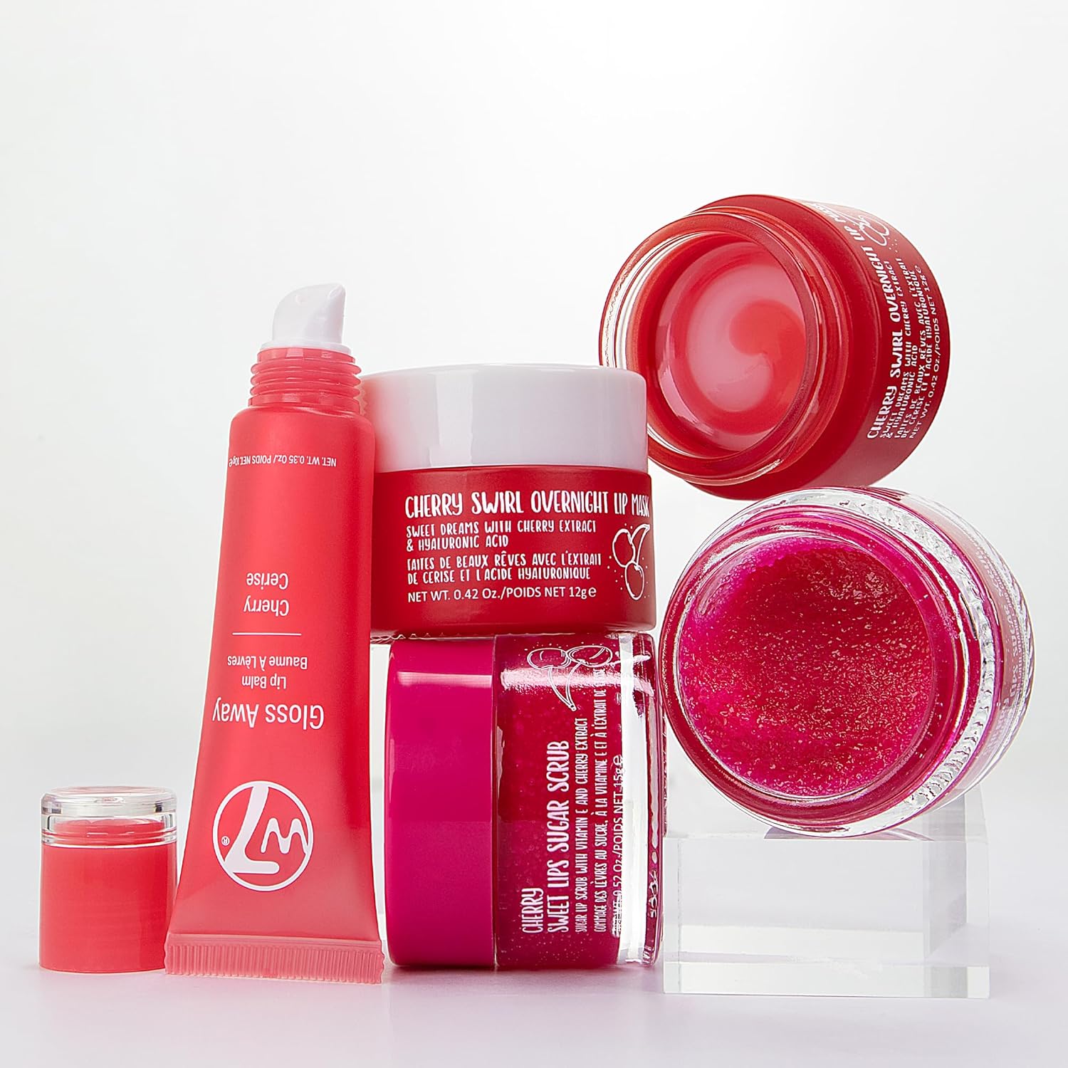 W7 Sweet Dreams Lip Care Trio - 3 Piece Set - Overnight Lip Mask, Lip Balm & Lip Scrub - Cherry - View 4 of 5