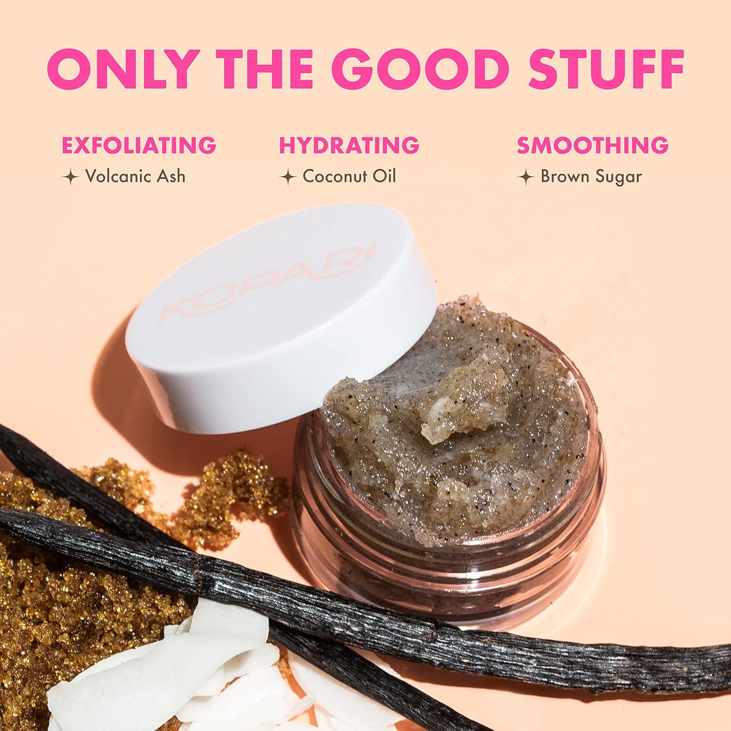 Kopari Coconut Lip Scrubby- Removes Dry Skin to Promote Soft, Supple Lips - Made with 100% Organic Coconut Oil - View 2 of 5