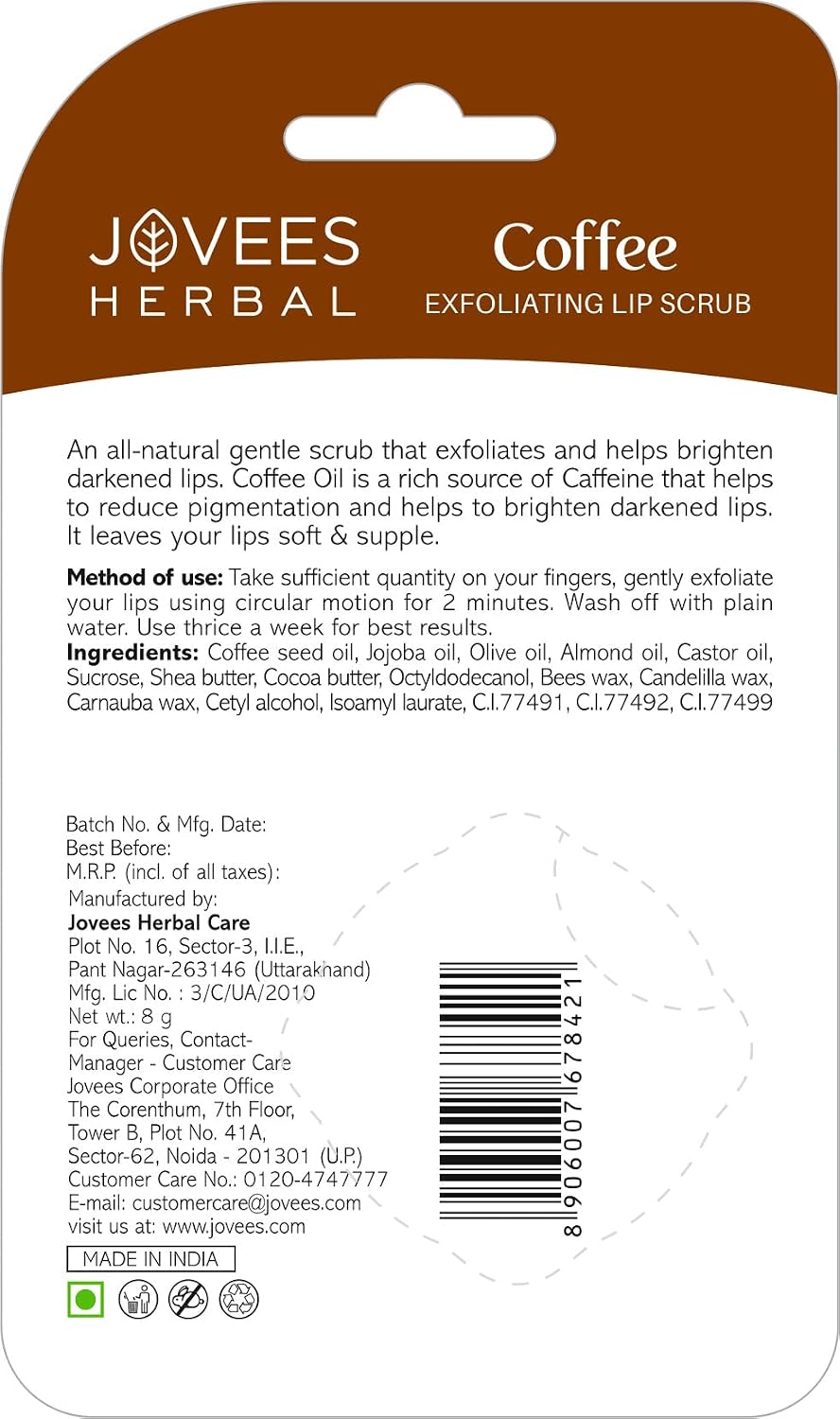 Jovees Coffee Exfoliating Lip Scrub-8 g - View 6 of 6