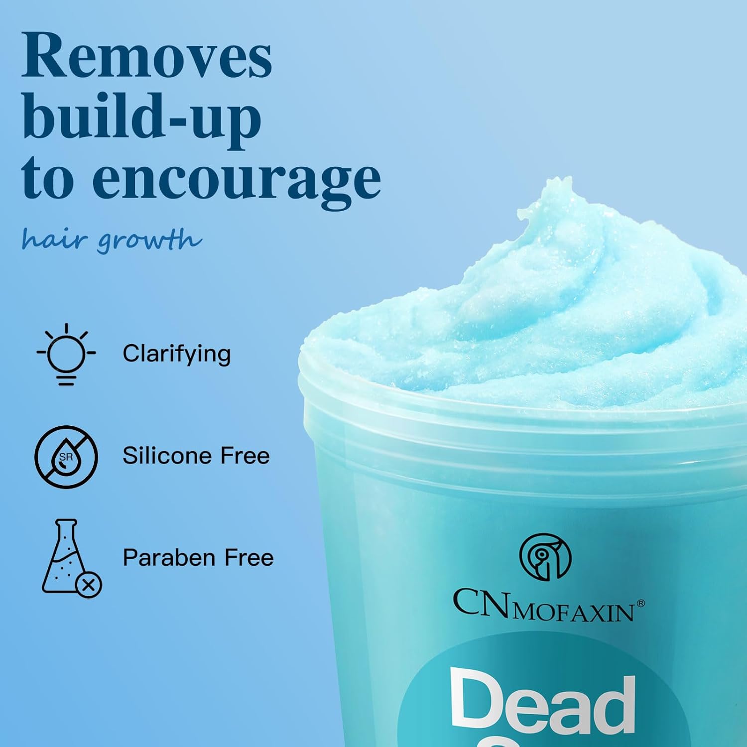 Dead Sea Salt Scalp Scrub 280g - Exfoliator for Oily Scalp, Itchy Scalp & Dandruff Relief - Clarifying Hair Treatment with Herbal Essences for Scalp Build-Up, Flakes & Hair Growth - View 3 of 7