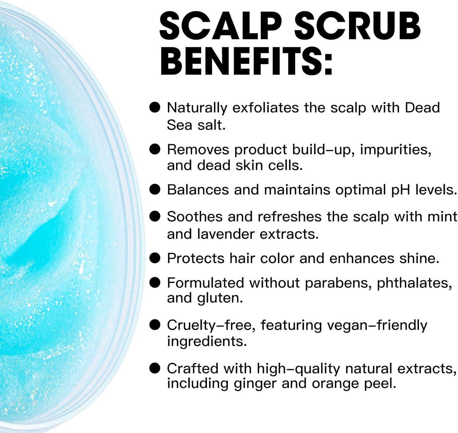 Dead Sea Salt Scalp Scrub 280g - Exfoliator for Oily Scalp, Itchy Scalp & Dandruff Relief - Clarifying Hair Treatment with Herbal Essences for Scalp Build-Up, Flakes & Hair Growth - View 6 of 7