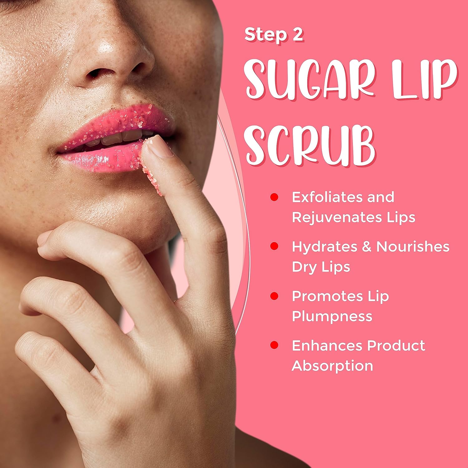 6-in-1 Lip Care Kit With Lip Sleeping Mask, Silicone Brush, Sugar Lip Scrub, Lip Mask Sheet to Reveal Luscious, Lip Exfoliator Scrub to Soft Lips – Korean Lip Therapy Set for a Fuller - View 4 of 6