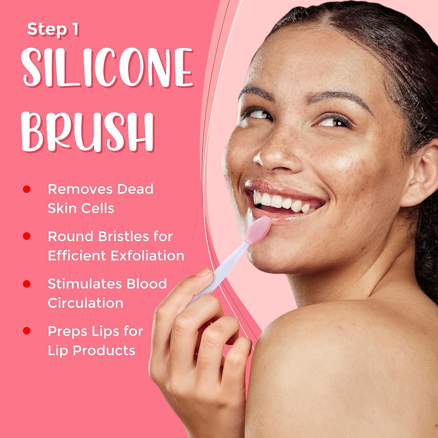 6-in-1 Lip Care Kit With Lip Sleeping Mask, Silicone Brush, Sugar Lip Scrub, Lip Mask Sheet to Reveal Luscious, Lip Exfoliator Scrub to Soft Lips – Korean Lip Therapy Set for a Fuller - View 5 of 6