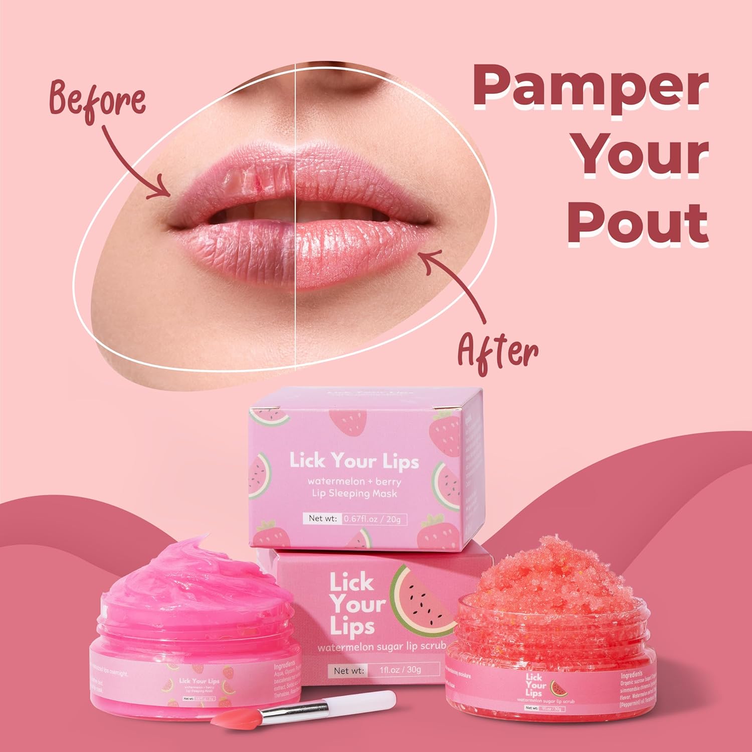 Berry Lip Sleeping Mask - Overnight Lip Mask, Lips Moisturizer - Hydrating Natural Lip Care and Treatment for Dry, ed Lips - Moisture and Collagen Booster - View 2 of 6