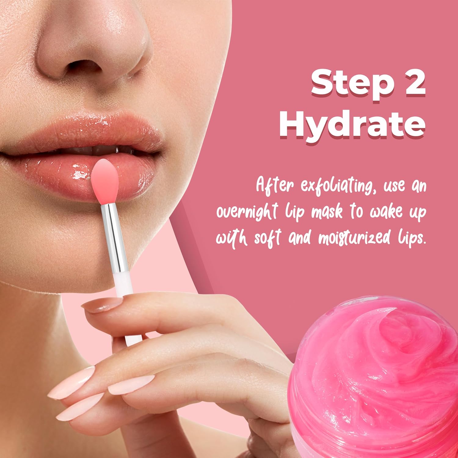 Berry Lip Sleeping Mask - Overnight Lip Mask, Lips Moisturizer - Hydrating Natural Lip Care and Treatment for Dry, ed Lips - Moisture and Collagen Booster - View 3 of 6