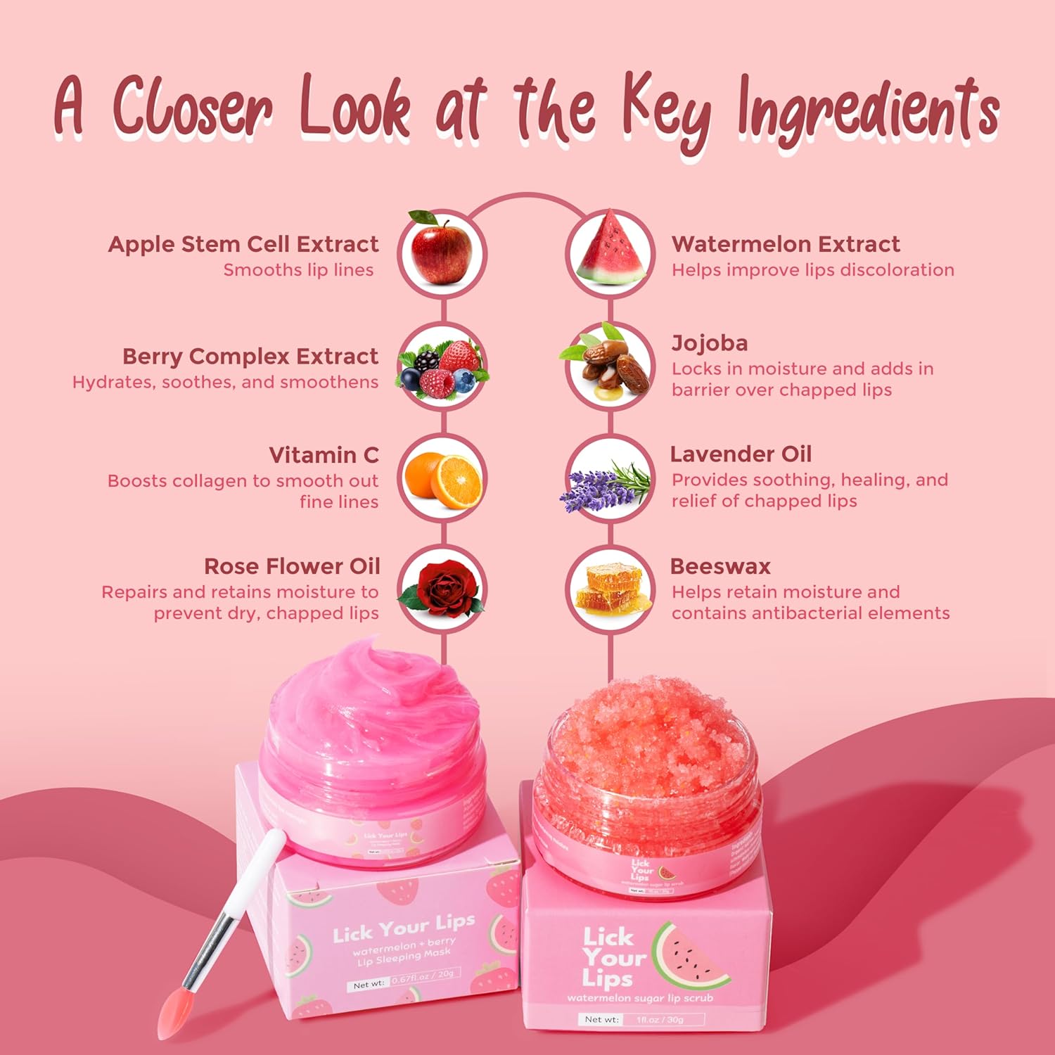 Berry Lip Sleeping Mask - Overnight Lip Mask, Lips Moisturizer - Hydrating Natural Lip Care and Treatment for Dry, ed Lips - Moisture and Collagen Booster - View 5 of 6