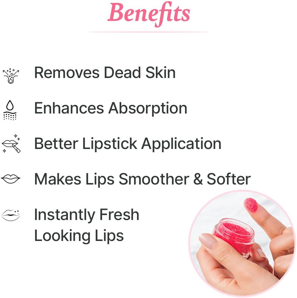 ALANNA Beet & Berry Lightening & Brightening Dark Lip Scrub for Women & Men, Dark Lips to Lighten, Dry & Chapped Lip Care, Smoker Men, Tanned & Darkened Lips, Softens & Exfoliates Supple Lips, 15g - View 5 of 6