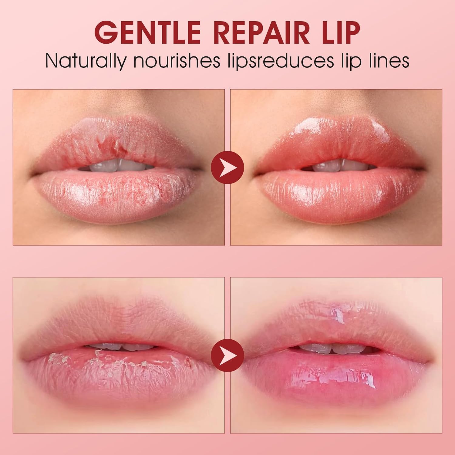 Lip Scrub & Lip Mask Set, Cherry Lip Exfoliator Scrub, Christmas Gifts Stocking Stuffers Gift for Women, Overnight Suger Lip Treatment, Repair Dry Cracked Lips - with Lip Brush (10g*2) - View 2 of 4