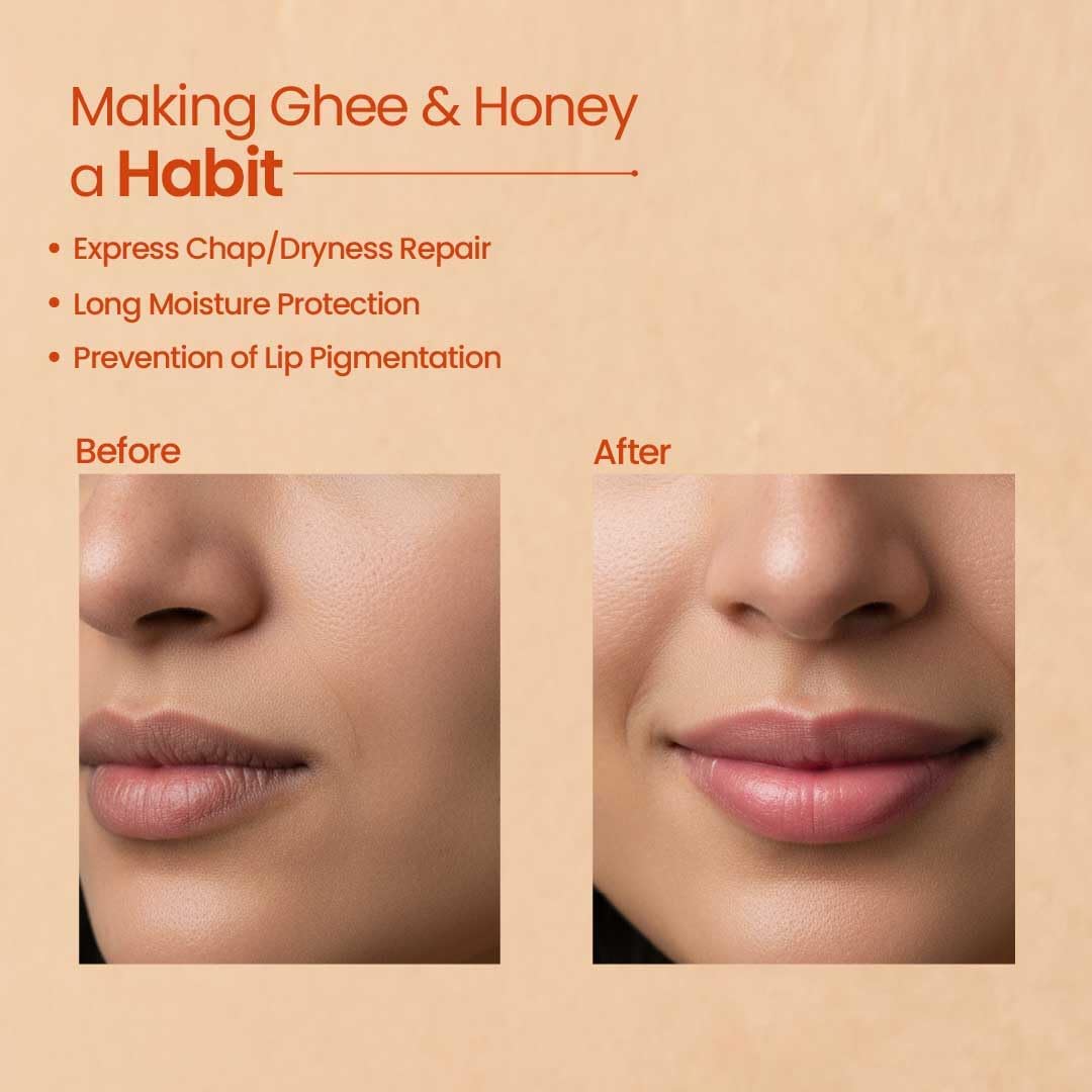 Nat Habit Orange Marigold Lip Balm Fresh Infused Lip Butter With Desi Ghee & Raw Honey For Lip Pigmentation, Lightening, Lip Repair, Dark And Chapped Lips (8gm) (Pack of 2) - View 2 of 6