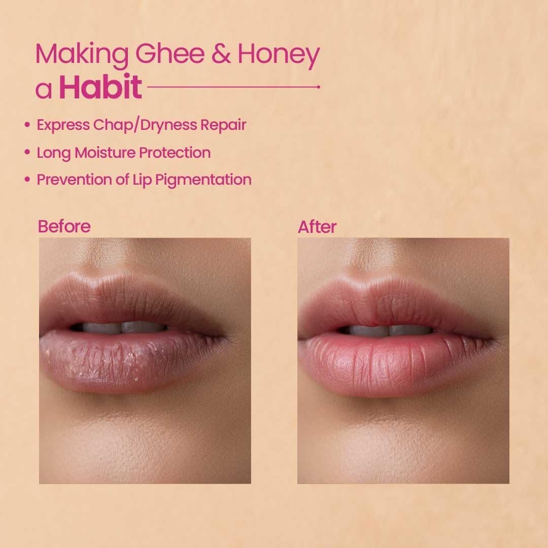 Nat Habit Lip Balm Fresh Infused Pomegranate Rose, 10g, Lip Butter With Desi Ghee & Raw Honey - View 2 of 6