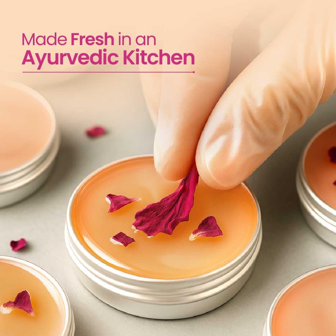 Nat Habit Lip Balm Fresh Infused Pomegranate Rose, 10g, Lip Butter With Desi Ghee & Raw Honey - View 5 of 6